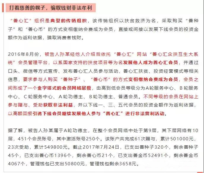 傳銷(xiāo)巨頭善心匯覆滅事件及其警示